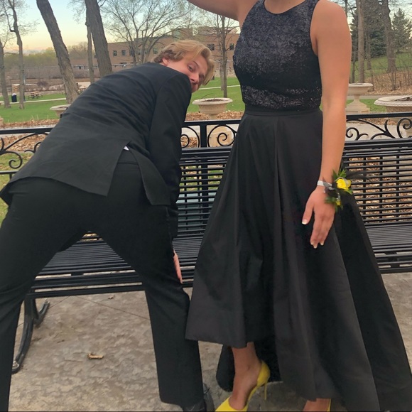 Black 2 piece prom dress - Picture 3 of 3